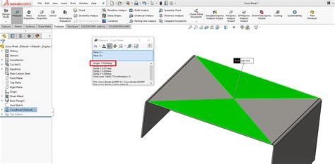 cross break sheet metal solidworks|SolidWorks cross break layout.